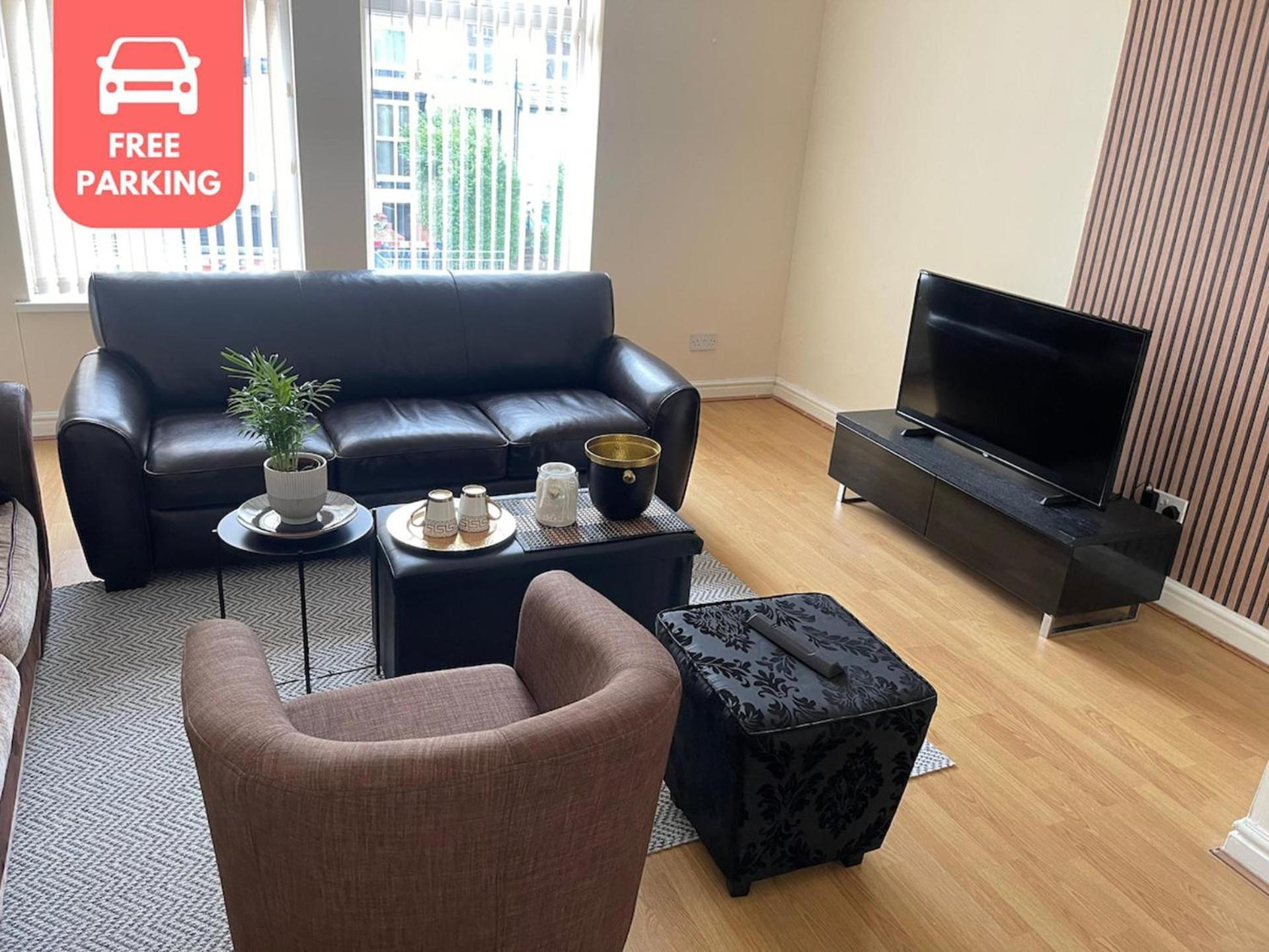 Stylish 1-Bed Apt - Sleeps 4 - Parking - Wifi Manchester Luaran gambar